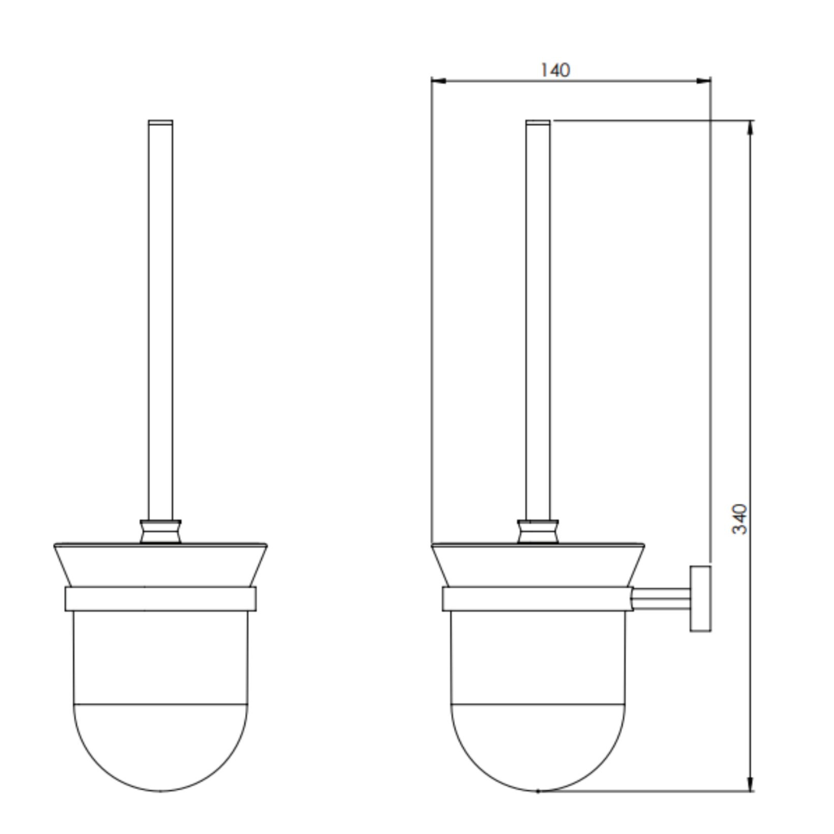 Creavit WC-borstelhouder