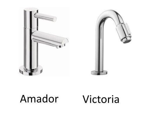 Carrara Marmer Look Fonteinset Wiesbaden Kleur Chroom (Kraangat Rechts)