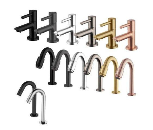 Wiesbaden Rhea Mini linker quartz fonteinset, matzwart (Mix & Match)
