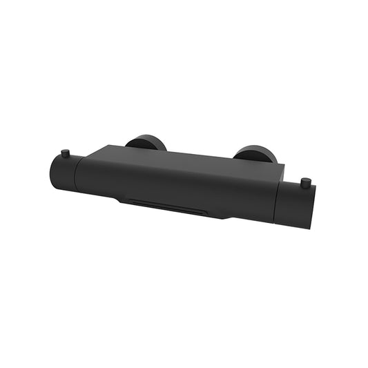 Style Waterval Thermostatische Badkraan Wiesbaden 1/2 Inch in Mat Zwart