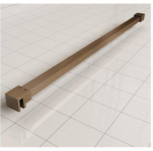 Minder Inloopdouche Wiesbaden 200 cm met 8 mm nano-helder glas in geborsteld bronskoper (alle maten)
