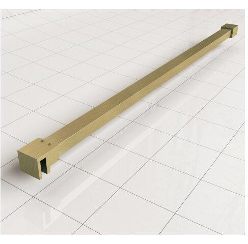 Minder 200 cm Inloopdouche Wiesbaden 8 mm Nano Helder Glas Geborsteld Messing (verkrijgbaar in alle maten)