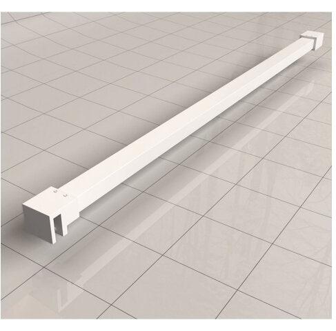 Inloopdouche Wiesbaden Less 200 cm, 8 mm nano helder glas, mat wit (alle maten)