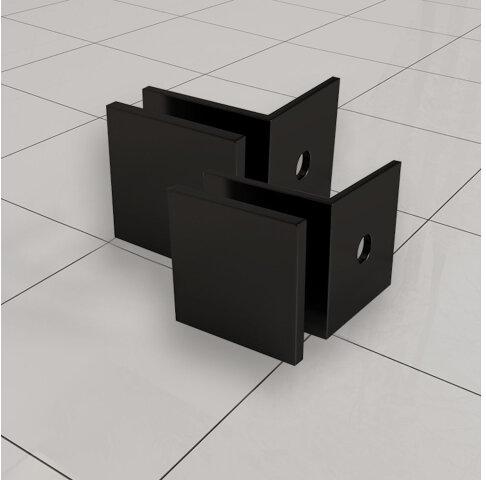 Less Inloopdouche Wiesbaden 200 cm met 8 mm nano-helder glas in mat zwart (alle maten)