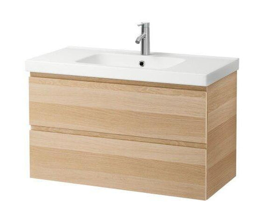 Vision eiken badmeubelset 100x46x53 cm, Wiesbaden
