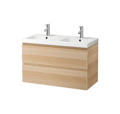 Vision Badmeubelset Wiesbaden 120X46X53 Cm in eikenhout