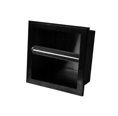 RVS Inbouw Toiletrolhouder Wiesbaden Mat Zwart (Zonder Ventiel)