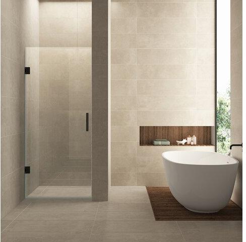 Horizon Nisdeur Wiesbaden Less 200 cm 8 mm Nano Helder Glas Mat Zwart (Verkrijgbaar in diverse Maten)
