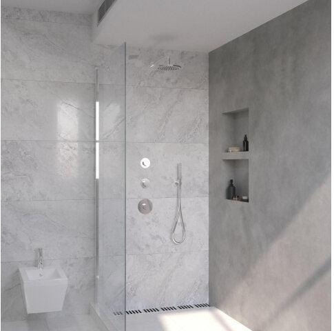 Dreams Regendoucheset Wiesbaden met inbouwlichaam en wanduitloop in chroom