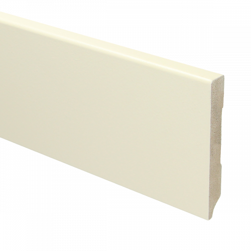 MDF Plint RAL 9001 Crèmewit · 90x12 mm · 2,4M per Stuk