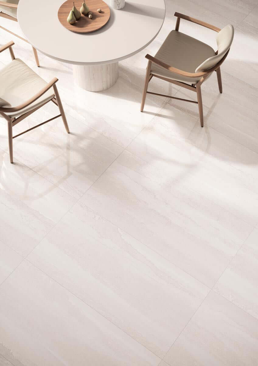 Tegel STR1521 / FLP0014192 in a modern dining setting with wooden chairs and a round table.