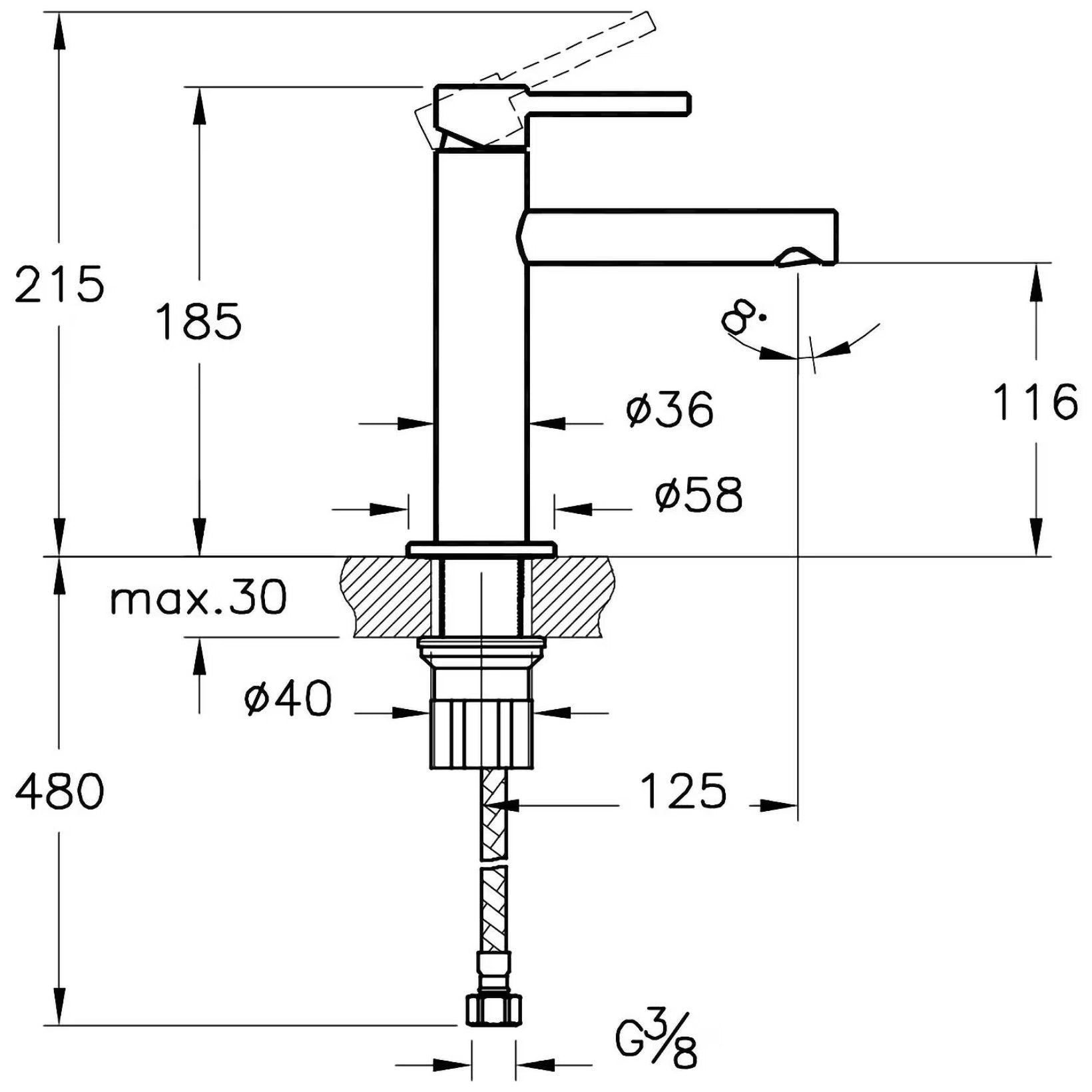 VitrA Origin Wastafelkraan