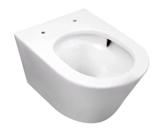 Vesta Randloos Wandtoilet Wiesbaden met Soft Close & Quick Release Toiletbril Glanzend Wit