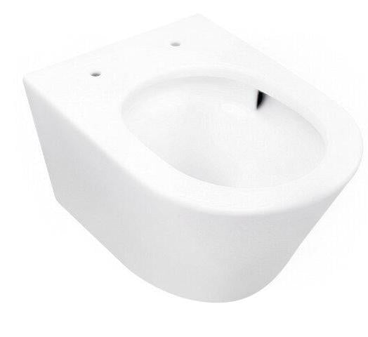 Vesta randloos wandtoilet Wiesbaden met Tornado Flush, Soft Close & Quick Release toiletbril in mat wit